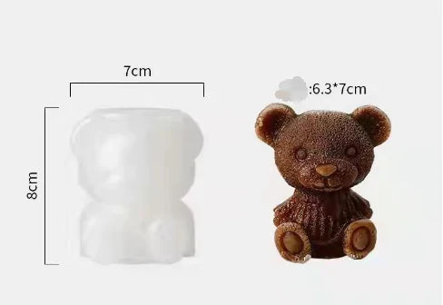 Cute Teddy Bear Silicone Mold