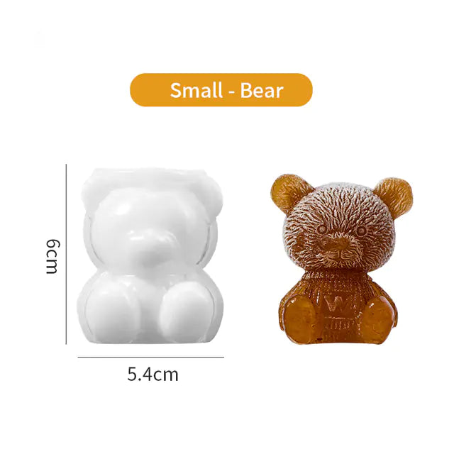 Cute Teddy Bear Silicone Mold