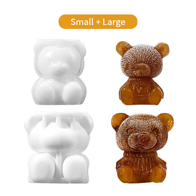 Cute Teddy Bear Silicone Mold