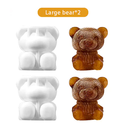 Cute Teddy Bear Silicone Mold