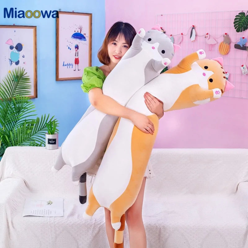 130cm Long Cat Pillow for Kids